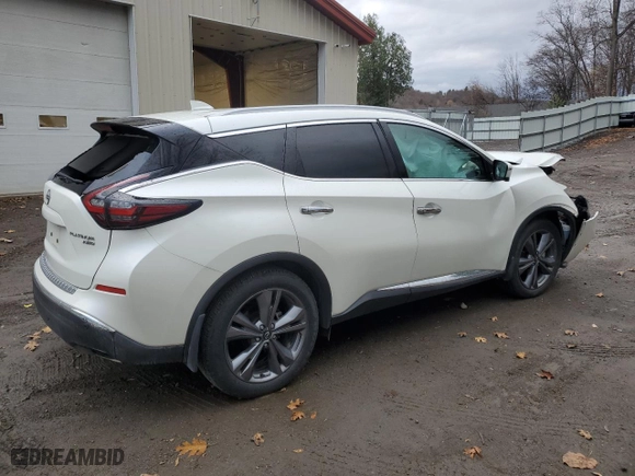 2023 Nissan Murano Platinum with VIN 5N1AZ2DS8PC142151, listed as a Copart auction lot 78829314 with 0 mi miles and Salvage Title. Bid and sale history available at carsss.com. Image 3.