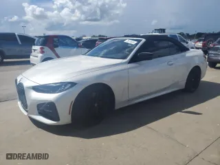 2023 BMW 4 Series 430i with VIN WBA23AT03PCL34563, listed as a Copart auction lot 73874654 with 0 mi miles and Salvage Title. Bid and sale history available at carsss.com. Image 1.