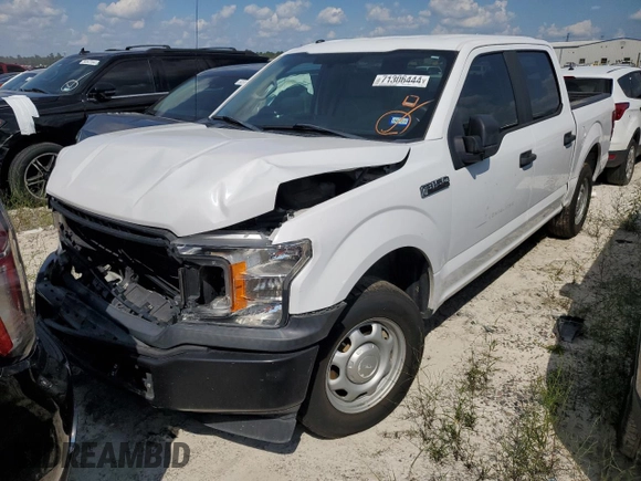 2019 Ford F-150 XL with VIN 1FTEW1CBXKKF14856, listed as a Copart auction lot 71306444 with 100,057 mi miles and Salvage title. Bid and sale history available at DreamBid. Image 1.