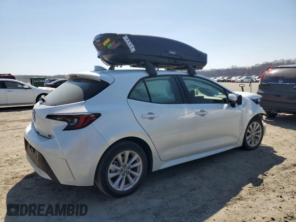 2023 Toyota Corolla Hatchback SE with VIN JTND4MBE4P3192467, listed as a Copart auction lot 46859694 with 83,831 mi miles and Salvage Title. Bid and sale history available at carsss.com. Image 3.