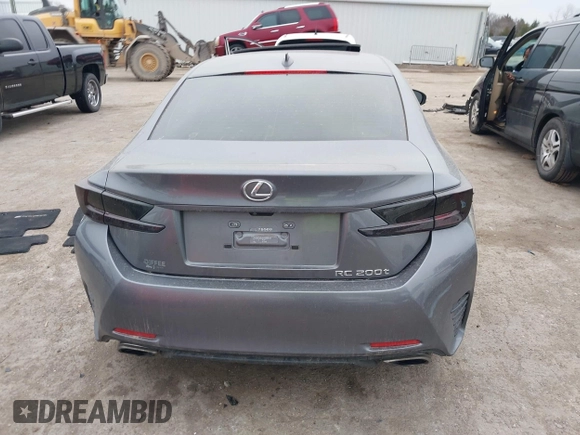 2016 Lexus RC 200t F Sport with VIN JTHHA5BC8G5000263, listed as a IAAI auction lot 41709340 with 85,310 mi miles and . Bid and sale history available at DreamBid. Image 16.