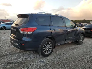 2016 Nissan Pathfinder Platinum with VIN 5N1AR2MNXGC606129, listed as a Copart auction lot 85046964 with 84,848 mi miles and Salvage Title. Bid and sale history available at carsss.com. Image 3.