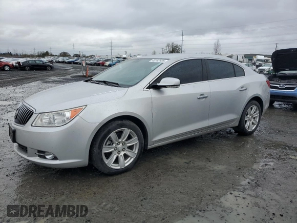 2013 Buick LaCrosse Leather with VIN 1G4GC5E38DF157344, listed as a Copart auction lot 45182585 with 51,498 mi miles and Salvage Title. Bid and sale history available at carsss.com. Image 1.