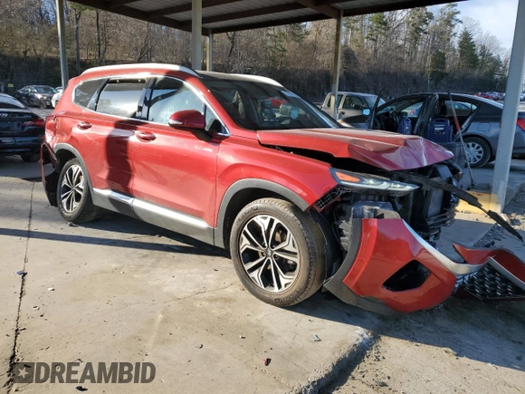 2019 Hyundai Santa Fe Ultimate with VIN 5NMS53AA8KH060016, listed as a Copart auction lot 46326355 with 91,439 mi miles and Clean Title. Bid and sale history available at carsss.com. Image 4.