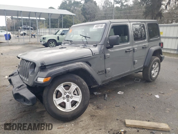 2022 Jeep Wrangler Unlimited Willys with VIN 1C4HJXDN2NW251007, listed as a Copart auction lot 44691165 with Not Provided miles and Salvage Title. Bid and sale history available at DreamBid. Image 1.