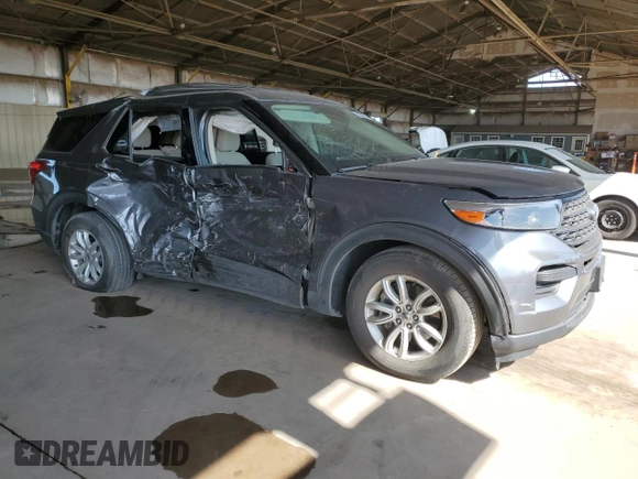 2021 Ford Explorer with VIN 1FMSK7BH9MGB45058, listed as a Copart auction lot 53556535 with 25,383 mi miles and Salvage Title. Bid and sale history available at carsss.com. Image 4.