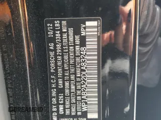 2013 Porsche Cayenne S с VIN WP1AB2A22DLA83248, выставлен на аукционе Copart как лот 55978885 с пробегом 163 380 миль миль и На запчасти • Non repairable. История ставок и продаж доступна на DreamBid. Изображение 13.