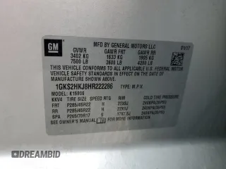 2017 GMC Yukon XL Denali with VIN 1GKS2HKJ8HR222286, listed as a Copart auction lot 46079885 with 84,243 mi miles and Salvage Title. Bid and sale history available at carsss.com. Image 15.