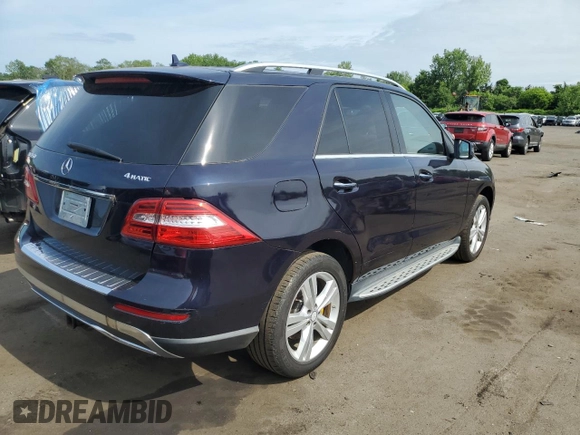 2014 Mercedes-Benz M 350 with VIN 4JGDA5HB7EA376418, listed as a Copart auction lot 60919825 with 154,312 mi miles and Salvage title. Bid and sale history available at DreamBid. Image 3.