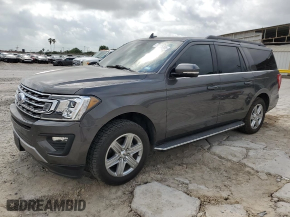 2021 Ford Expedition Max XLT with VIN 1FMJK1HT0MEA73845, listed as a Copart auction lot 55335385 with 57,420 mi miles and Salvage title. Bid and sale history available at DreamBid. Image 1.