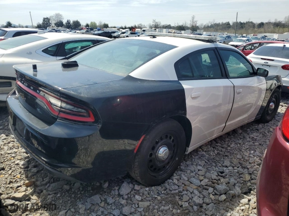 2019 Dodge Charger Police with VIN 2C3CDXKT4KH757522, listed as a Copart auction lot 48881845 with 59,804 mi miles and Salvage Title. Bid and sale history available at carsss.com. Image 3.
