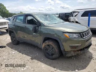 2021 Jeep Compass Sport with VIN 3C4NJDAB7MT598591, listed as a Copart auction lot 56057145 with 77,215 mi miles and Salvage title. Bid and sale history available at DreamBid. Image 4.