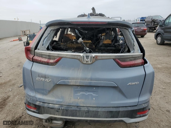 2022 Honda CR-V EX with VIN 2HKRW2H52NH621008, listed as a Copart auction lot 43560735 with 0 mi miles and Salvage Title. Bid and sale history available at carsss.com. Image 6.