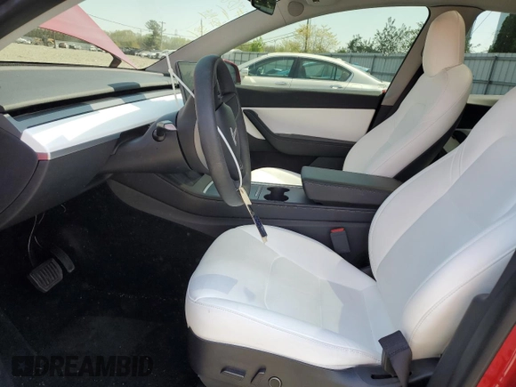 2021 Tesla Model Y Long Range z VIN 5YJYGDEE3MF189258, wystawiony jako Copart lot #54363615 z przebiegiem 56 315 mil mil oraz Szkoda całkowita • Salvage title. Historia ofert i sprzedaży dostępna na DreamBid. Obrazek 7.