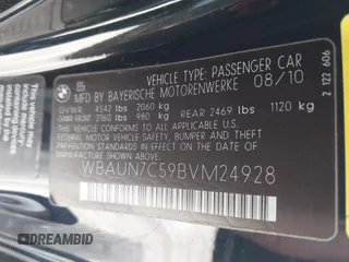 2011 BMW 1 Series 135i with VIN WBAUN7C59BVM24928, listed as a IAAI auction lot 42499931 with 94,807 mi miles and . Bid and sale history available at DreamBid. Image 9.