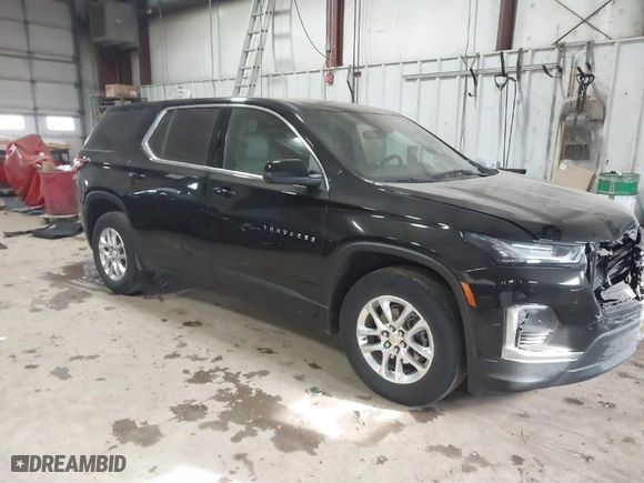 2023 Chevrolet Traverse LS with VIN 1GNERFKW6PJ170830, listed as a IAAI auction lot 41391687 with 43,715 mi miles. Bid and sale history available at carsss.com. Image 1.
