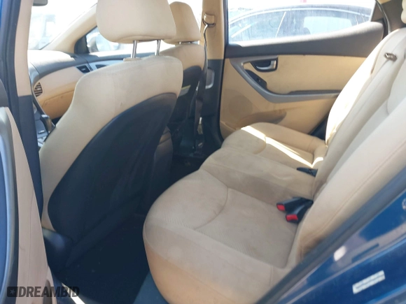 2013 Hyundai Elantra GLS PZEV with VIN KMHDH4AE6DU950644, listed as a IAAI auction lot 41984344 with 117,503 mi miles. Bid and sale history available at carsss.com. Image 8.