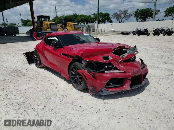 2023 Toyota Supra 3.0 with VIN WZ1DB0G05PW059555, listed as a Copart auction lot 58417825 with 20,026 mi miles and Salvage title. Bid and sale history available at DreamBid. Image 13.