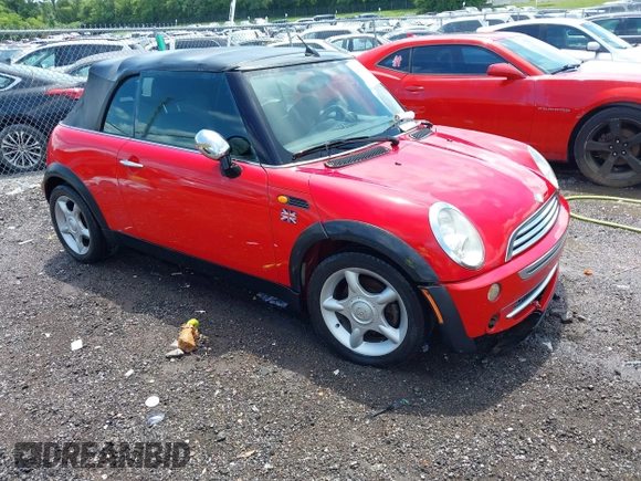2005 MINI Convertible with VIN WMWRF33445TF61684, listed as a IAAI auction lot 42502576 with 230,939 mi miles and . Bid and sale history available at DreamBid. Image 1.