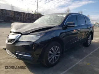 2014 Acura MDX Tech Pkg with VIN 5FRYD3H40EB016545, listed as a Copart auction lot 47497515 with 188,953 mi miles and Salvage Title. Bid and sale history available at carsss.com. Image 1.