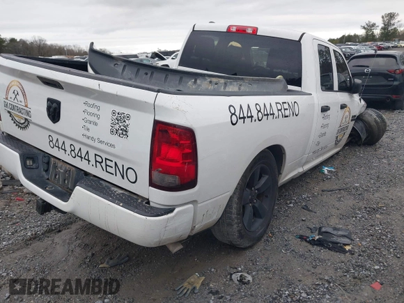 2018 Ram 1500 Tradesman with VIN 1C6RR6FG3JS147382, listed as a IAAI auction lot 41251352 with 166,066 mi miles and . Bid and sale history available at DreamBid. Image 4.