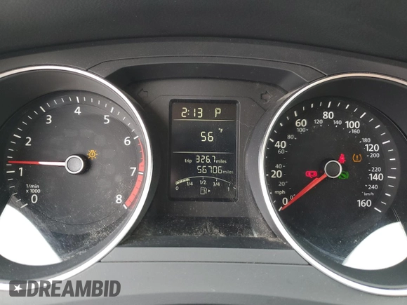 2015 Volkswagen Jetta SE with VIN 3VWD17AJ0FM239520, listed as a Copart auction lot 56109755 with 56,706 mi miles and Non repairable. Bid and sale history available at DreamBid. Image 9.