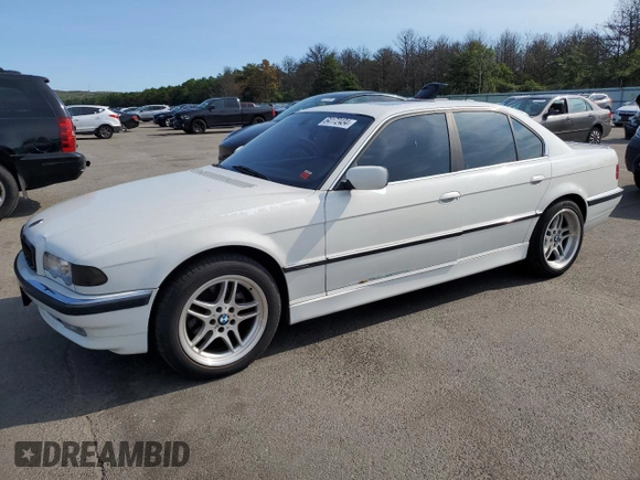 2001 BMW 7 Series 740iA with VIN WBAGG83431DN84652, listed as a Copart auction lot 64172434 with 75,598 mi miles and Salvage Title. Bid and sale history available at carsss.com. Image 1.