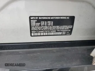 2024 BMW i4 eDrive40 z VIN WBY73AW07RFR74988, wystawiony jako Copart lot #70713824 z przebiegiem 14 117 mil mil oraz Szkody całkowita. Historia ofert i sprzedaży dostępna na DreamBid. Obrazek 16.