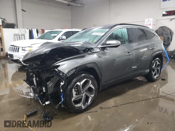2023 Hyundai Tucson Limited with VIN 5NMJE3AE0PH264542, listed as a Copart auction lot 88874295 with 25,653 mi miles and Salvage Title. Bid and sale history available at carsss.com. Image 1.
