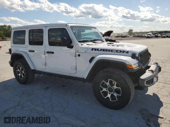2021 Jeep Wrangler Unlimited Rubicon z VIN 1C4HJXFN1MW749453, wystawiony jako Copart lot #58394975 z przebiegiem 23 394 mil mil oraz Czysty tytuł • Clean title. Historia ofert i sprzedaży dostępna na DreamBid. Obrazek 4.