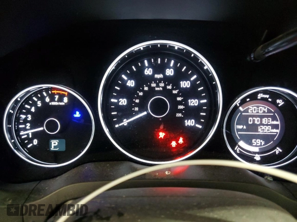 2016 Honda HR-V EX with VIN 3CZRU6H53GM769379, listed as a Copart auction lot 52888635 with 70,183 mi miles and Salvage Title. Bid and sale history available at DreamBid. Image 9.