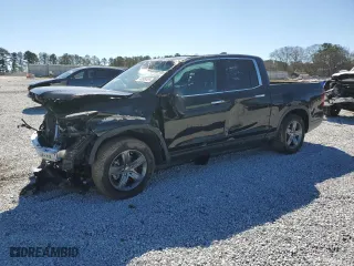 2021 Honda Ridgeline RTL-E with VIN 5FPYK3F78MB027691, listed as a Copart auction lot 46809485 with 59,112 mi miles and Salvage Title. Bid and sale history available at carsss.com. Image 1.