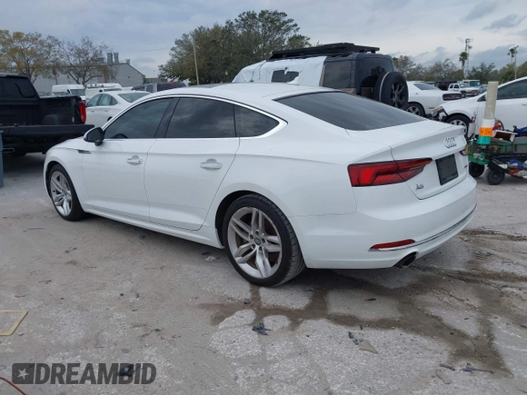 2019 Audi A5 Sportback Premium with VIN WAUANCF53KA064134, listed as a IAAI auction lot 41509093 with 1 mi miles. Bid and sale history available at carsss.com. Image 3.