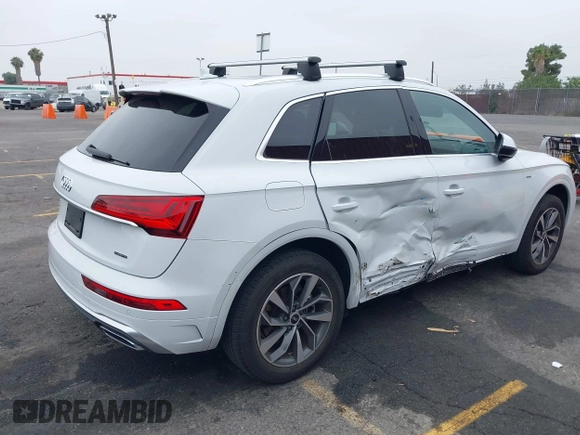 2022 Audi Q5 S line Premium Plus with VIN WA1EAAFYXN2075073, listed as a IAAI auction lot 42444448 with 16,404 mi miles and . Bid and sale history available at DreamBid. Image 4.