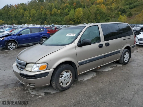 2002 Chevrolet Venture Plus 1SB Pkg with VIN 1GNDX03E02D145000, listed as a Copart auction lot 75468724 with 197,066 mi miles and Salvage Title. Bid and sale history available at carsss.com. Image 1.