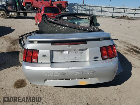 2003 Ford Mustang Deluxe with VIN 1FAFP44493F395992, listed as a Copart auction lot 41692825 with 0 mi miles and Salvage Title. Bid and sale history available at carsss.com. Image 6.