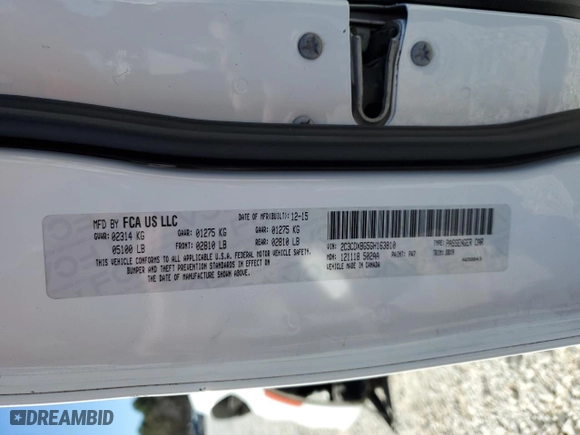 2016 Dodge Charger SE with VIN 2C3CDXBG5GH163810, listed as a Copart auction lot 46952695 with 97,454 mi miles and Salvage Title. Bid and sale history available at carsss.com. Image 14.