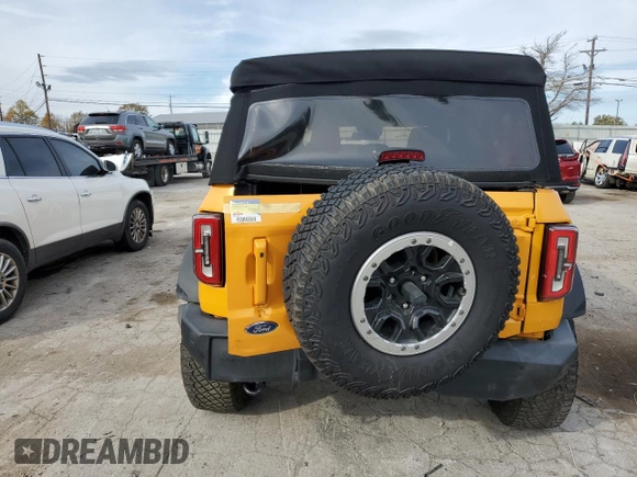 2021 Ford Bronco with VIN 1FMEE5DP6MLA88337, listed as a Copart auction lot 76057734 with 31,846 mi miles and Salvage title. Bid and sale history available at DreamBid. Image 6.