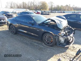 2022 Ford Mustang GT with VIN 1FA6P8CFXN5147012, listed as a IAAI auction lot 41340309 with 21,852 mi miles. Bid and sale history available at carsss.com. Image 1.