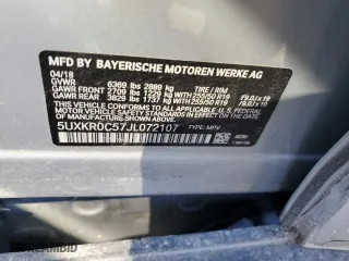 2018 BMW X5 xDrive35i with VIN 5UXKR0C57JL072107, listed as a Copart auction lot 46189765 with 80,698 mi miles and Salvage Title. Bid and sale history available at carsss.com. Image 14.