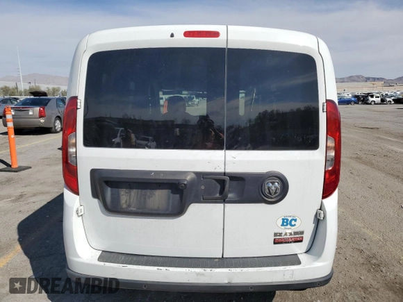 2017 Ram ProMaster City Cargo Van Tradesman SLT with VIN ZFBERFBBXH6D57861, listed as a Copart auction lot 48773285 with 111,079 mi miles and Salvage Title. Bid and sale history available at carsss.com. Image 6.