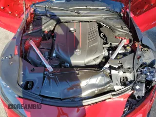 2022 Toyota GR Supra 3.0 with VIN WZ1DB0C05NW048364, listed as a Copart auction lot 77548544 with 0 mi miles and Salvage Title. Bid and sale history available at carsss.com. Image 12.