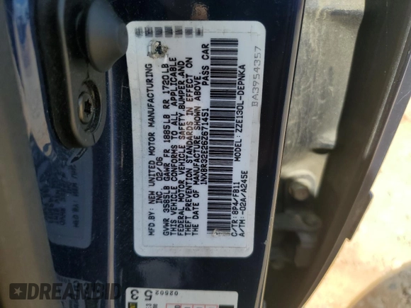 2006 Toyota Corolla CE z VIN 1NXBR32E26Z671451, wystawiony jako Copart lot #61157815 z przebiegiem 200 989 mil mil oraz Czysty tytuł • Clean title. Historia ofert i sprzedaży dostępna na DreamBid. Obrazek 12.
