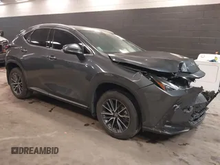 2023 Lexus NX with VIN 2T2GGCEZ4PC031301, listed as a IAAI auction lot 41357270 with 7,629 mi miles. Bid and sale history available at carsss.com. Image 1.