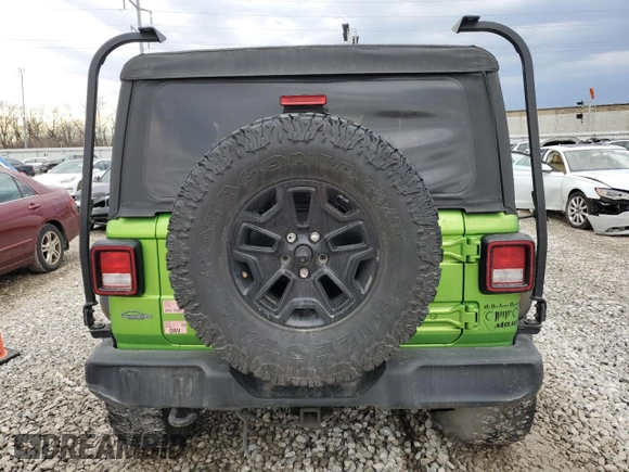 2018 Jeep Wrangler Sport with VIN 1C4GJXAN1JW262204, listed as a Copart auction lot 46809145 with 79,732 mi miles and Salvage title. Bid and sale history available at DreamBid. Image 6.