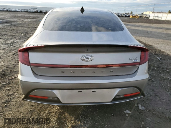 2020 Hyundai Sonata Hybrid Blue with VIN KMHL24JJXLA013810, listed as a Copart auction lot 85705614 with 211,019 mi miles and Clean Title. Bid and sale history available at carsss.com. Image 6.