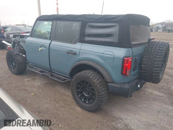 2022 Ford Bronco with VIN 1FMDE5BH1NLB25626, listed as a IAAI auction lot 41936732 with 50,963 mi miles and . Bid and sale history available at DreamBid. Image 3.