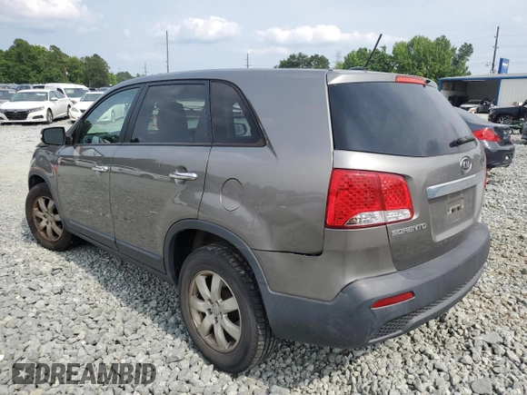 2013 Kia Sorento LX with VIN 5XYKT3A14DG386074, listed as a Copart auction lot 59879935 with 163,427 mi miles and Salvage title. Bid and sale history available at DreamBid. Image 2.