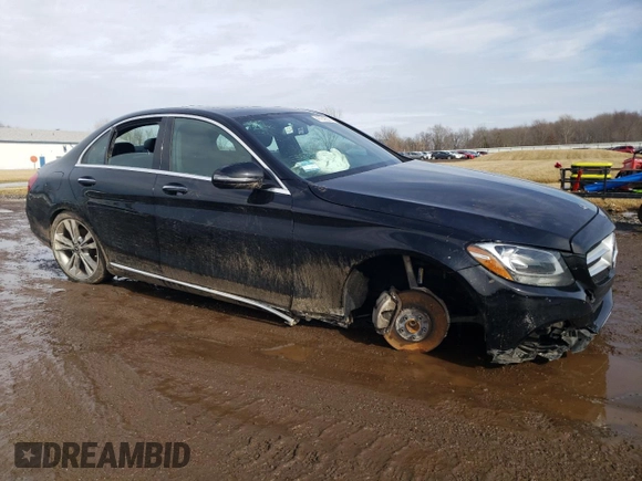 2018 Mercedes-Benz C 300 with VIN 55SWF4JB7JU257190, listed as a Copart auction lot 47238505 with 61,712 mi miles and Salvage title. Bid and sale history available at DreamBid. Image 4.