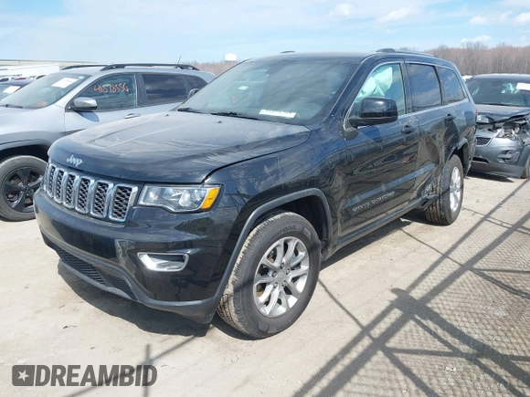 2021 Jeep Grand Cherokee Laredo X with VIN 1C4RJFAG7MC502866, listed as a IAAI auction lot 41841328 with 59,870 mi miles and . Bid and sale history available at DreamBid. Image 17.